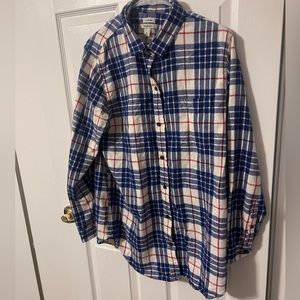 LL Bean - Women's Scotch Plaid Flannel Shirt Tunic, Dress Buchanan